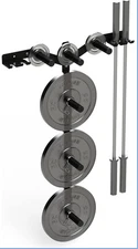 Yes4All 6 Pegs & 4 Barbell Storage Racks Load Up to 1190 LBS Wall Mounted Rack
