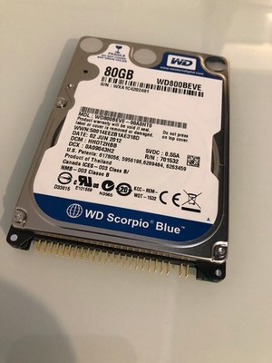 Western Digital Scorpio Blue 80GB Intern HDD 5400RPM 6,35 cm 2,5 Zoll WD NEU