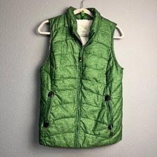 Green Tea Med Womens Green Heathered Quilted ...