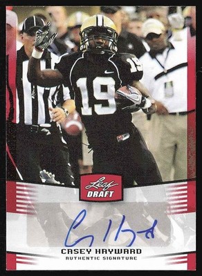 Casey Hayward 2012 Leaf Draft Autographs Blue Vanderbilt Commodores #CH2