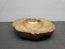 VTG genuine Alabaster Cigar Ashtray  Hand Carved Italy Multicolored Stone