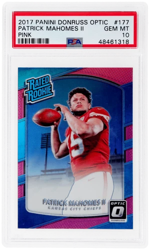2017 Donruss Optic Patrick Mahomes II Rated Rookie Pink #177 PSA 10 Rookie RC