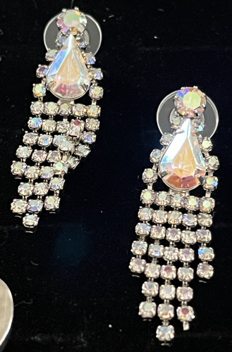 Lotto costume ciondolo goccia argento 925 gioielli donna spilla collana orecchini - Foto 3 di 19
