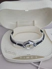 Vintage Ladie's Chrome Timex Watch - Runs Great With Box And Instructions