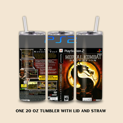 Mortal Kombat Deception PS2 20oz Stainless Steel Tumbler, Cup, Drinkware New
