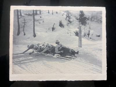 G.K. Ballance, Frankreich, Wintersport Bob Schlitten Auflage arg