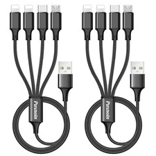 Multi Charging Cable, 2Pack 4FT 4 in 1 Charging Cable for Multiple Devices, B...