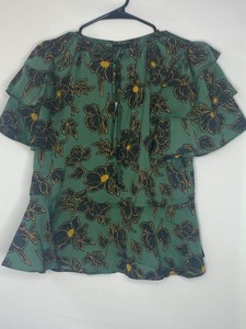 dark green peplum top