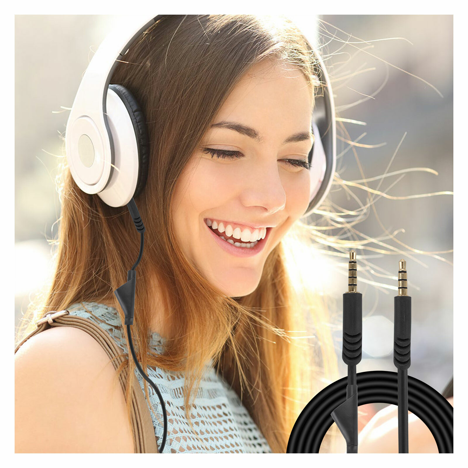 Gaming Headset Audio Cable Aux Chat Cord For Astro A10 A40 G233 G433