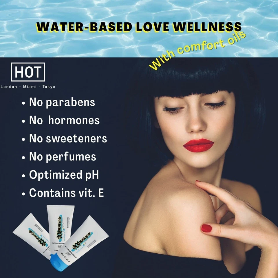 HOT Exxtreme Glide Waterbased Lubricant Comfort Oil Lubrificante A Base D'Acqua - Immagine 3 di 4