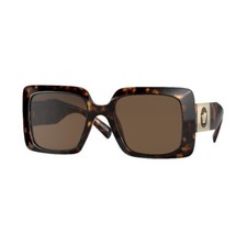 Image of New Versace VE 4405 Havana Brown Black Sunglasses Gold Medusa