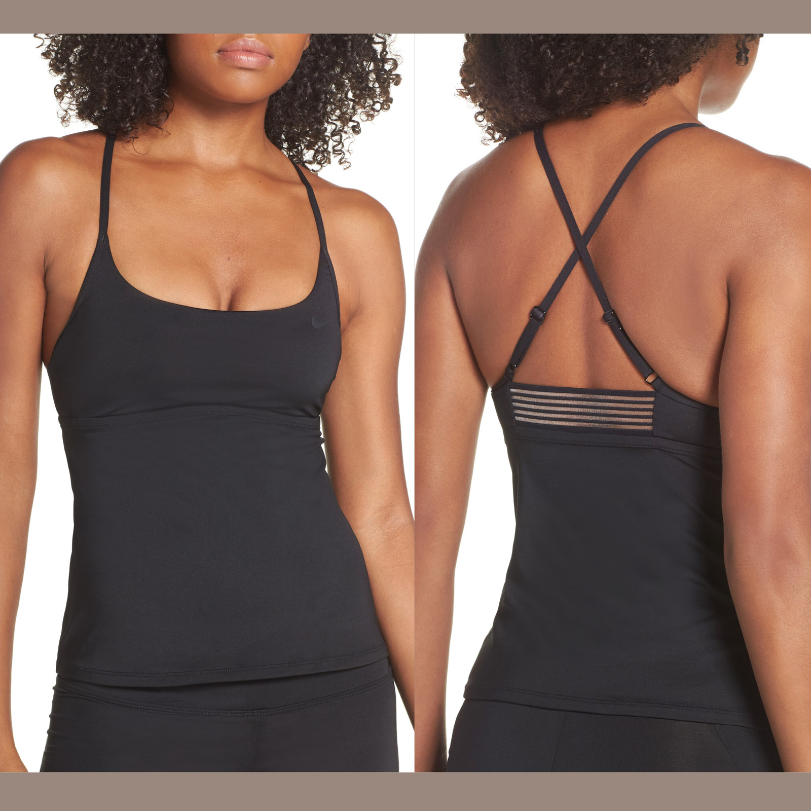 NEW Nike Swimsuit Tankini Top Adjustable Cross-Back [ SZ Small ] #3151 thumbnail 2
