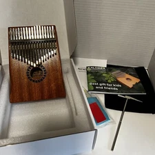 Newlam Kalimba Thumb Piano 17 Keys Portable Mbira Finger Instrument Beginner