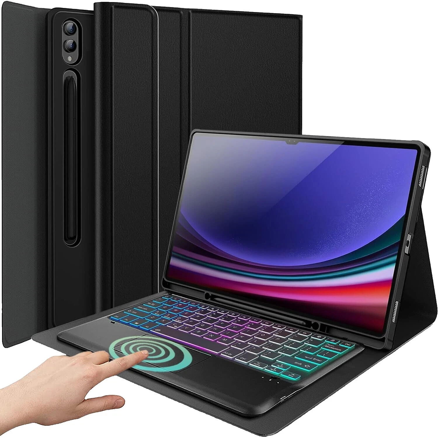 Lector de libros electrónicos y tablet multicolor cuero Estuches, Fundas y teclado Folios Para Samsung Galaxy Tab