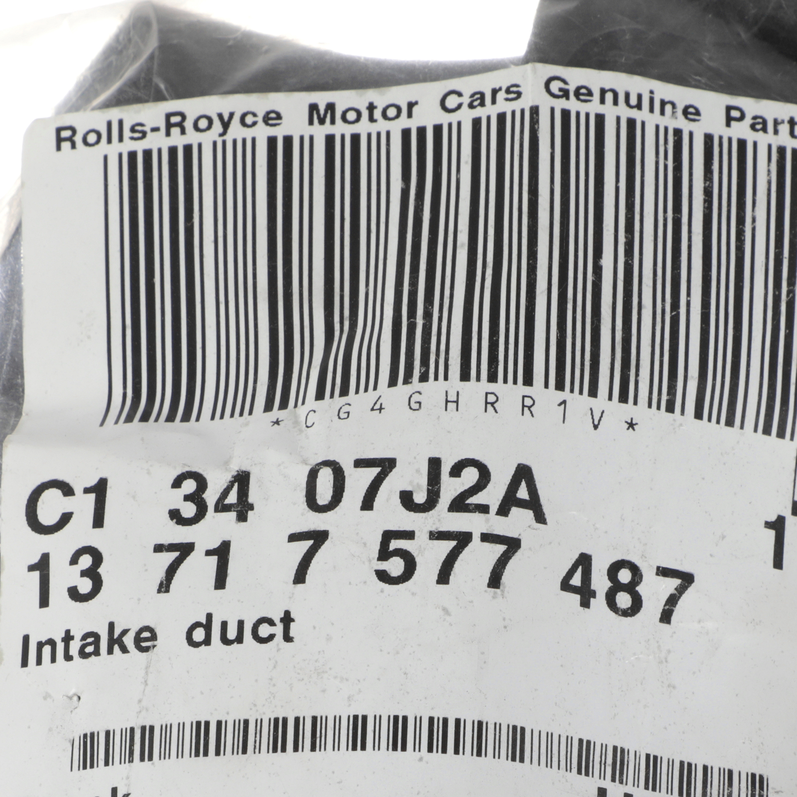 GENUINE ROLLS ROYCE Ghost BMW Cylinders 1-6 Air Intake Duct 13-71-7-577-487