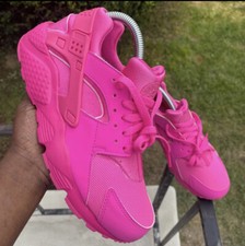 Nike Huarache Run GS Hot Pink Laser Fuchsia 654275-607 SZ US 5 Y- 6.5 W
