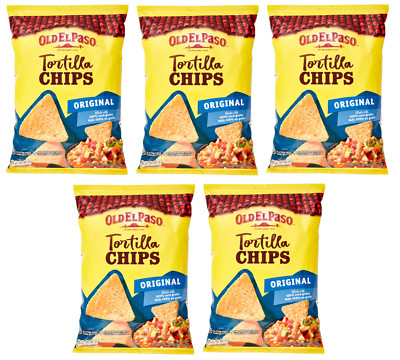 5x Old el Paso Tortilla Original,Mexikanische Spezialitäten,Mais Chips 185g