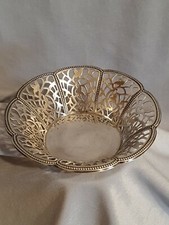 kleine Schale versilbert Perlrand Durchbrucharbeit WMF Bienenkorbmarke Ø 12,3 cm