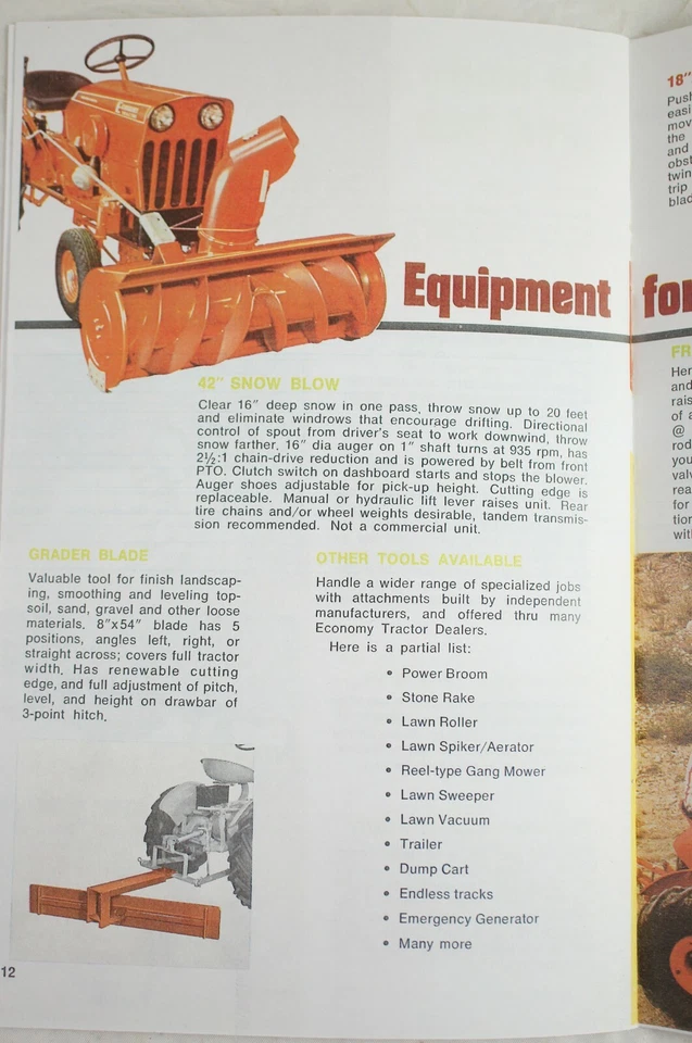 Economy All Gear Drive Tractor Dealer's Sales Color Brochure 1976 18C Power King - Image 3 of 4