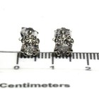 14k white gold 1.05ct Double U prong European round diamond stud earrings 1.1g — photo 6