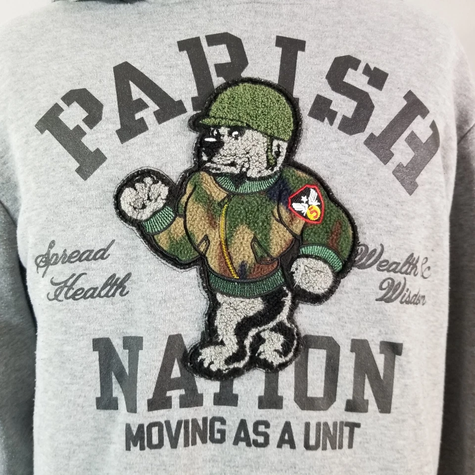 Parish Nation hoodie sweater sweatshirt mens large teddy bear Y2k Hip Hop Street - Image 4 of 4