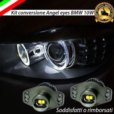 Luci Posizione LED Bianco Ghiaccio 6000K Per BMW E90 Kit Lampade LED Angel Eyes 6000K 20W Per BMW Serie 3 E90 E91 - Xenon Bianco Ghiaccio, CANbus LED Posizione BMW 6000K - Foto 5