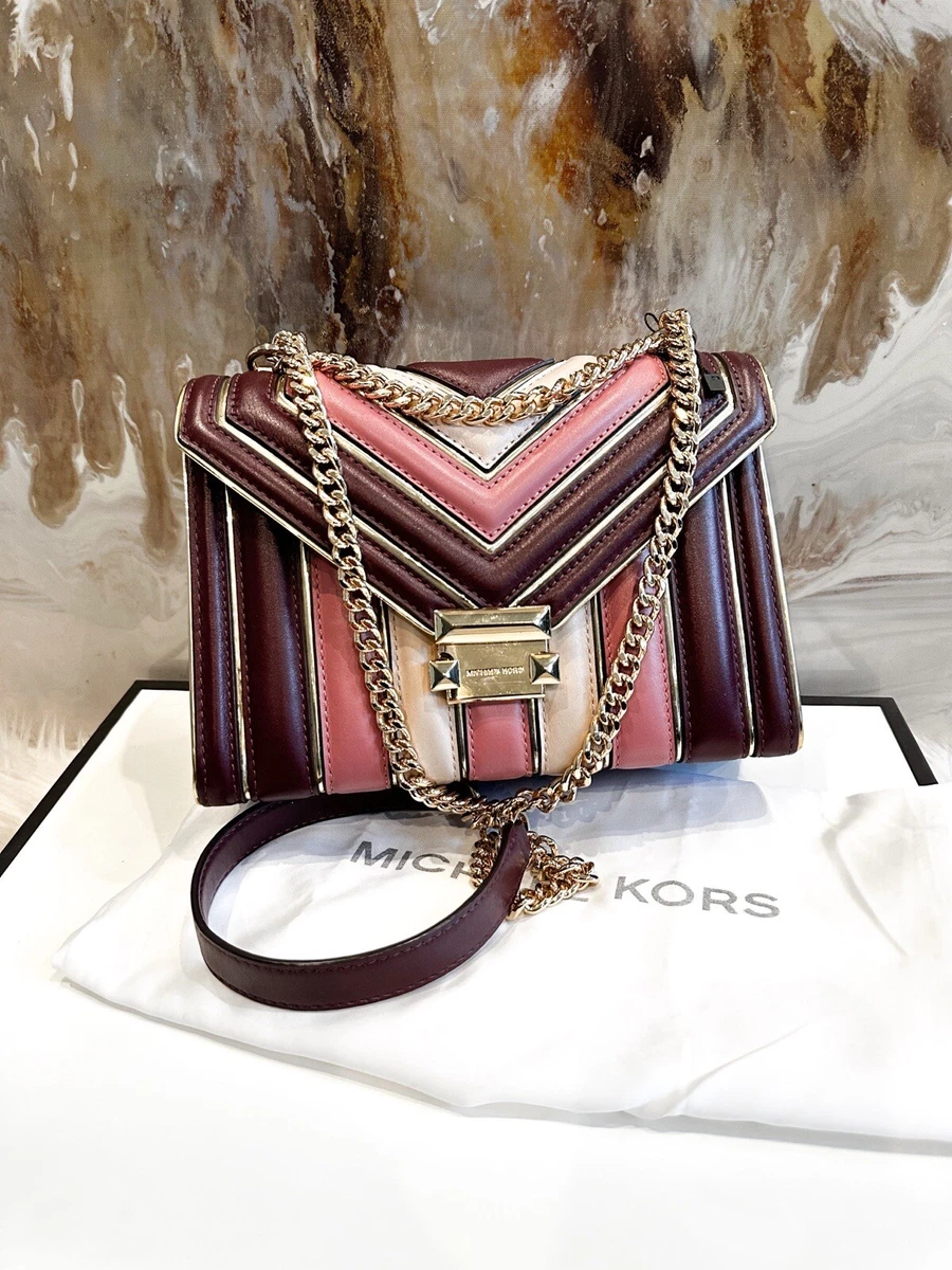 Michael kors whitney tricolor quilted leather shoulder bag deals