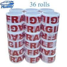 36 Rolls Fragile Heavy Duty Packing Tape 2 Mil 2" x 100 Yards