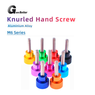 M6 Aluminum Knurled Thumb Screws Stainless Steel High Type Hand Grip Knob Bolts