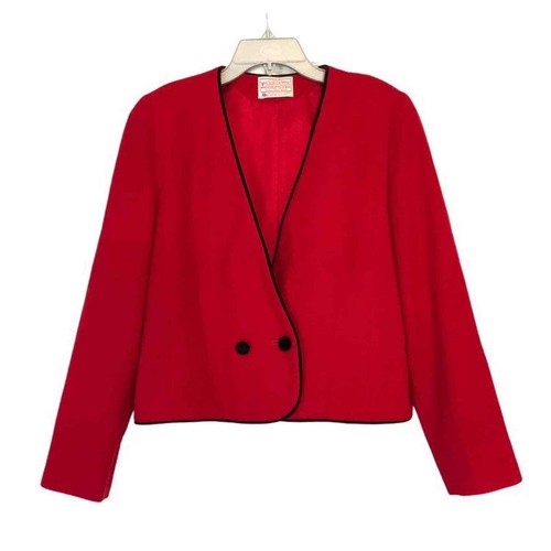 Petite Red and Black Blazer Jacket | eBay