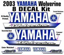 2003 Yamaha Wolverine 350 4x4 Decal graphic sticker OEM kit plastic set