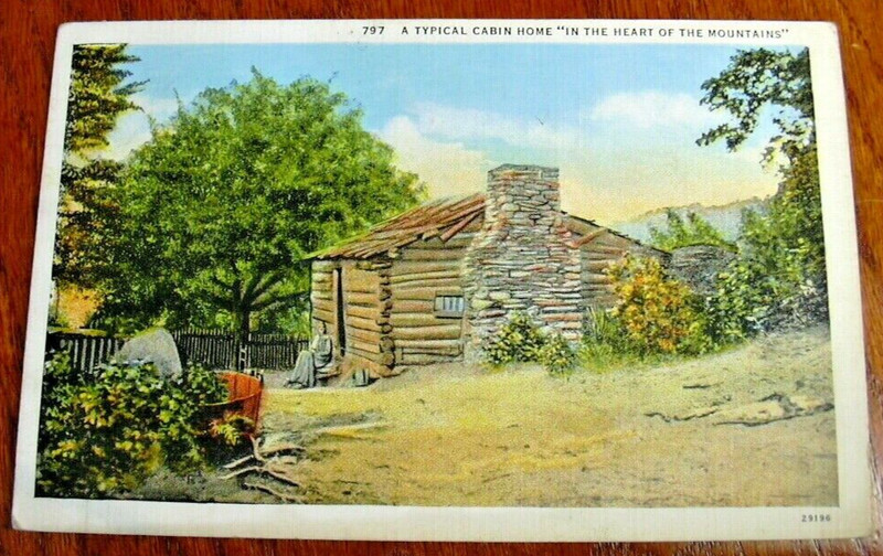*1940 A Typical Cabin Home In The Heart Of The Mountains  797