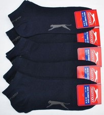 10 X Slazenger Trainer Socks 7-10 Black,White,Grey,Navy Blue & Multi *CHEAPEST*