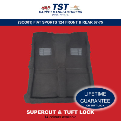 TST Moulded Carpet Set For Holden Gemini TX/TC/TD (1st Gen) 1975-1979 - Front & Rear With Heel Pad - Made In Australia