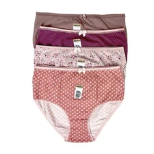4 Pack of Ladies Briefs High Waisted  Panties Women`s Cotton Knickers Underwear