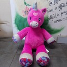 Build A Bear Candy Hearts XOXO BFF GRL PWR Unicorn 18" Plush Hot Pink