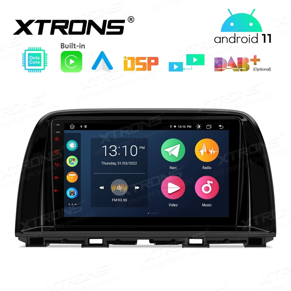 AUTORADIO ANDROID 11 STEREO AUTO MAZDA CX5 2012-2017 CARPLAY WIFI COMANDI VOLANT - Immagine 2 di 4