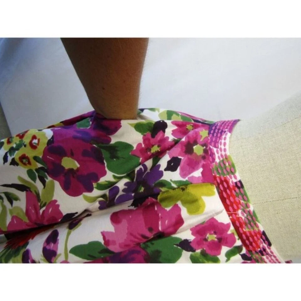 Vintage Yoana Baraschi Floral Pattern Embroidered Waist A Line Skirt Size 2 - Image 4 of 4