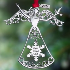 Christmas Tree Ornaments, Metal Christmas Hanging Ornaments for Tree, Christm...
