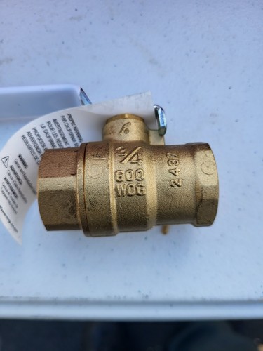 FNW Threaded 3/4 in. Brass Full Port FPT 600# Ball Valve X410C Part #FNWX410CF