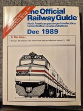 Official Railway Guide Dec 1989 Amtrak Timetable North America Travel Guide