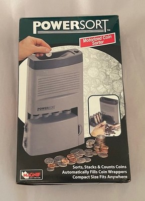Magnif Coin Sorter (3650) Motorized Power Sort Compact Thin Model NOB Clean Rare