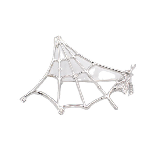 Dior Silver Spider Web Brooch