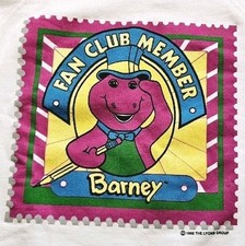 Vintage 90s Barney Official Fan Club Crewneck Sweatshirt Adult S M 14/16