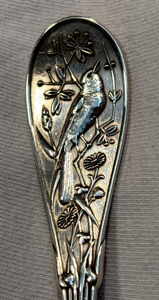 TIFFANY & CO STERLING SILVER AUDUBON JAPANESE Fish Serving Knife 8” PAT 1871 51g - Image 4 of 4