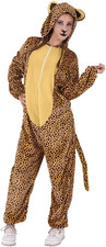 Rubies Costume Da Leopardo per Adulti, Taglia Unica, Tuta Con Cappuccio E Coda, 