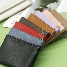 WOMEN KEY RING MINI PURSE COIN SMALL CHANGE BAG CARD WALLET POUCH ZIP UP CASE