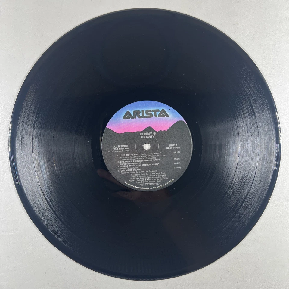 KENNY G “Gravity” LP/ARISTA AL8-8282 (EX) 1985 Electronic Jazz - Image 4 of 4