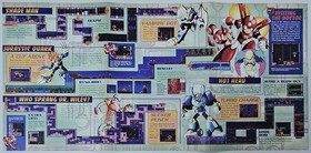 Water World / Mega Man 7 Virtual Boy 2-Sided Poster Print Ad 11" x 22.5" 1995