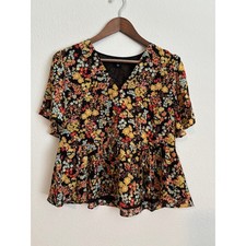 Madewell Floral Blouse Small